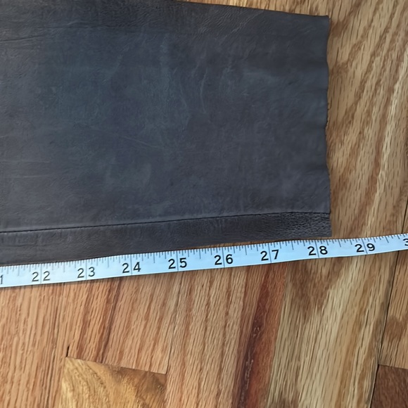 JCrew genuine leather pants EUC taupe small 2 - Picture 5 of 13